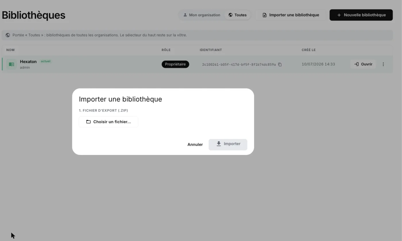 Importing a library from a .zip archive.